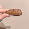 2025 Nuevo Clip de Pico de Pato con Hoja de Pedrería de Perlas Estilo Coreano Horquilla de Moda Clip para Flequillo Horquilla Lateral