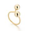 Anillo de Acero Inoxidable con Bola de Acero Elegante Planeta Dedo Índice Textura Asimétrico Geométrico Exagerado Anillo de Mujer Ins Tendencia