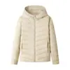Jaqueta Puffer Leve Masculina Outono/Inverno Multicor Selagem Termocolada Leve Quente Moda Casual Jaqueta Puffer com Capuz