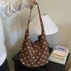 Bolso de Hombro Retro de Lunares para Mujer, Nuevo Estilo de Otoño, Bolso Tote Versátil de Uso Diario de Alta Gama para el Antebrazo