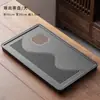 Bandeja de té de piedra negra imitación, juego de té integrado totalmente automático, uso doméstico, adecuado para té kung fu, compatible con placas de inducción, mesa de té grande para sala de estar, material natural