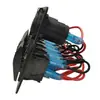 Enchufe de alimentación con voltímetro y USB para vehículos modificados, autocaravanas, coches, yates, panel combinado de 5 y 6 posiciones con interruptor basculante
