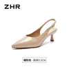 Sandalias de Tacón Alto Puntiagudas de Tacón Fino Estilo Coreano Zhr para Mujer, Nuevos Zapatos Populares Ultraligeros 2026