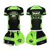 Conjunto de Treino de Boxe Luta MMA Artes Marciais Corrida Fitness Esportes Traje Sanda Manga Curta