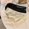 Bragas Sexis de Satén Pure Desire para Mujer Entrepierna de Seda de Morera Aspecto Elevado Ropa Interior para Dama Braguita de Encaje Francés con Lazo