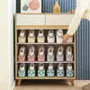 Zapatero, Estante de Almacenamiento de Zapatos, Soporte de Zapatos de Plástico Integrado Ajustable de Doble Capa para Hogar, Dormitorio, Sala de Estar, Almacenamiento de Doble Capa