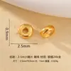Prata 925 Banhada a Ouro Contas Espaçadoras de Corte Reto Contas Soltas Artesanal DIY Pulseiras de Enrolar Colares Espaçadores Redondos Acessórios de Joias de Prata