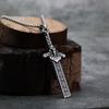 Personalidade Viking Odin Pingente de Espada Fashion Dupla Face Aço Titânio Acessórios Masculinos Atacado Decoração de Espada Deus da Guerra Versátil