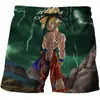 Nuevos shorts de playa de verano 2023 para hombre con estampado 3D de Dragon Ball, shorts de natación casuales transpirables para surfear para hombre
