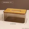 Caja de Pañuelos Transparente de Bambú para Uso Doméstico, Caja de Pañuelos de Escritorio para Sala de Estar, Caja Creativa Simple para Guardar Servilletas
