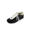 Sapatos de Treino Alemães de Pele de Ovelha de Primeira Camada de Alta Qualidade para Mulheres, Sapatos Casuais Planos de Solado Grosso, Mocassins de Couro Genuíno de Primeira Camada para Mulheres