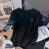 Camiseta Negra de Manga Corta de Seda de Leche para Mujer Verano 2026 Nuevo Estilo Estampada Básica Holgada Aspecto Adelgazante Tops para Hombres y Mujeres
