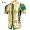 Cárdigan de verano europeo y americano 2024 para hombre, popular transfronterizo, estampado, corte ajustado, camisa casual de manga corta para hombre