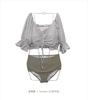 FONTE Factory Super fada fora do ombro maiô feminino Coreia do Sul cintura alta barriga cobrindo emagrecimento boxer split peito pequeno maiô termal
