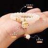 Jade Blanco Bodhi Carbón Garra de Gato Pulsera de Gato Cuerda de Mano para Mujer Regalo para Novia Lindo