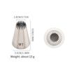 Boquilla Grande de 8 Dientes para Montaje de Rosa de Pastel de Frijol Soluble en Crema 6 Acero Inoxidable 304 Herramienta para Hornear Santa Anna
