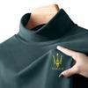 Nueva camiseta básica de cuello medio alto para otoño e invierno, ropa interior holgada y moderna para hombre, camiseta negra de manga larga con cuello medio alto para otoño.