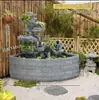 Patio Exterior Rocalla Grande Fuente de Agua Circulante Adornos de Pie Sistema de Agua para Jardín Estanque de Peces Paisajístico E18