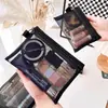 Bolsa de Malla Transparente para Almacenamiento, Billetera para Monedas, Neceser, Bolsa de Maquillaje Portátil Mini de Gran Capacidad, Bolsa de Tocador, Bolsa Pequeña para Muestras