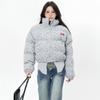 2026 Estilo Nuevo Chaqueta Corta de Algodón con Estampado Floral Pequeño y Cuello Alto para Mujer Invierno Estilo Americano Abrigo de Algodón Cálido Chaqueta Acolchada