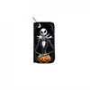 Carteira com Zíper Longo de Caveira para Dropshipping Transfronteiriço Clutch de Noites de Terror de Natal com Impressão de Imagem