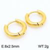 Aretes Redondos Transfronterizos Electrochapados en Oro de 18K Diseño Nicho Versátiles Japoneses y Coreanos Aretes de Bobina de Acero Inoxidable 304 para Hombres y Mujeres