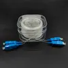 Cables de parche de fibra óptica de doble núcleo, monomodo, transparentes y de bajo perfil SC/FC/LC/ST, diseñados para resistencia a la flexión, grado de telecomunicaciones y aplicaciones de cableado interior