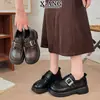 Mocasines de suela gruesa de cuero genuino 2026 modelo nuevo estilo británico zapatos pequeños de cuero estilo universitario zapatos simples JK japoneses zapatos Mary Jane para mujer