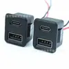Enchufe hembra de doble puerto USB-A+Tipo-C empotrado con cable combinación A+C para interfaz de carga de batería de almacenamiento de energía de vehículo eléctrico