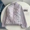 Chaqueta de Invierno Cálida Engrosada con Cuello Alto Empalme de Algodón y Felpa Chaqueta Deportiva Casual Top de Algodón con Cremallera