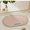 Alfombrilla de baño impresa en 3D para la entrada, felpudo absorbente de agua para el baño, alfombra de baño antideslizante de secado rápido, alfombrilla de baño suave