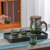 Tetera de Vidrio Resistente a Altas Temperaturas Tetera de Separación de Té y Agua con un Botón Cafetera Doméstica 2025 Nuevo Juego de Té
