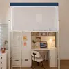 Mosquitero para Dormitorio de Estudiantes, Mosquitero para Litera, a Prueba de Polvo, Soporte Anticaída, Cortina Oscurecedora de Tres Puertas para Cama de Dormitorio 1.2m