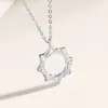 [No. 4 Collares] Lazo Colgante de Gota de Agua Collar de Amor para Niña Nicho Más Fácil de Combinar Collar de Candado Ruyi