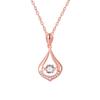 Collar inteligente con forma de gota de agua de plata S925 de estilo europeo y americano, cadena de clavícula retro británica para mujer, colgante de corazón palpitante de alta calidad