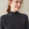 Suéter de Cachemira para Mujer Otoño/Invierno 2026 con Cuello Medio Alto, Diseño Versátil, Suéter de Punto de Lana como Capa Interior