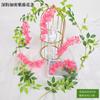 Simulación flor de glicina flor falsa enredadera flor colgante de techo guirnalda de flores decoración de enredadera planta de plástico para pared colgante ocultación de tuberías de aire acondicionado