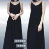 [Mismo Estilo que Xiaohongshu] Falda con Tirantes Plisada Chiba Verano 2025 Nueva de Color Puro Suelta con Efecto Adelgazante Vestido para Mujer