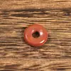 Cuentas Redondas de Piedra Natural Cristalina, Cuentas con Agujero Grande de Hebilla de Paz, Accesorios para Joyería de Ágata Natural, Accesorios para Pulseras y Collares DIY