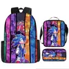 Popular Mochila de Comercio Exterior de Dibujos Animados Sonic para Estudiante de Escuela Primaria Mochila de Tendencia Transfronteriza Bolso Escolar Europeo y Americano