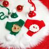 Natal animal de estimação cachecol chapéu animal de estimação Natal terno gato cachorro Natal foto ornamento