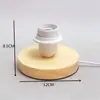 Base de Lámpara de Mesa de Madera Maciza Accesorios de Iluminación Portalámparas Accesorios DIY Lámpara de Mesita de Noche Base de Tornillo E27 Base de Lámpara de Madera