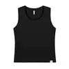 Camisole Básica Lisa Sem Mangas Gola Redonda Elástica para Mulheres Plus Size Slim Fit Regata 65565