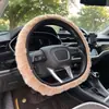 Cubierta Elástica de Felpa para Volante de Coche Cubierta de Manija Invierno Felpa Corta Sin Anillo Interior Banda Elástica Cubierta de Manija Anticongelante