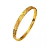 Pulsera de Venta Caliente en Transmisión en Vivo Pulsera de Hielo Triturado de Tres Caras CNC Pulsera de Buena Suerte Dorada Brillante Pulsera de Hielo Triturado Atrae-Riqueza Bucle Cerrado