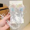 Novedad: Lazo para el pelo Hanfu para niña con dulce estilo antiguo de flor y mariposa, Lazo para el pelo con borla y cinta tradicional, Accesorio para traje Tang