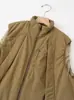 Chaleco de Trabajo Impermeable para Correr al Aire Libre, Chaleco Casual para Hombre con Múltiples Bolsillos, Cuello Alto, Resistente al Desgaste, Chaqueta de Algodón Cálida