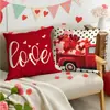 Almohada Transfronteriza de San Valentín Funda de Almohada Nórdica de Amor Decoración para Sofá de Sala de Estar Almohada de Cabecera Almohada Estampada Personalización