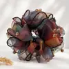 Gomita para el pelo suave y dulce para mujer, scrunchie de malla estilo coreano, liga para coleta baja y moño, accesorio para el cabello de alta gama