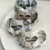 Pinza para el pelo con diseño de tinta vintage en forma de corazón, estilo nuevo, pinza de tiburón para mujer, accesorio para el pelo versátil personalizado, pasador, pinza para el pelo